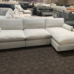 Cream White Cloud Modular Sectional Sofa