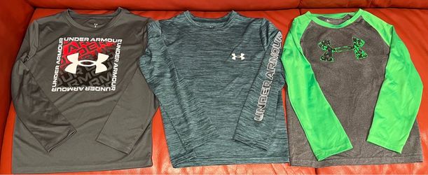 Boys Youth Under Armour Long Sleeve Shirts (Size 7)