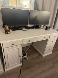 Computer Deck And 2 Screens