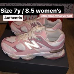 New Balance 9060 Rose Pink Size 7y/ 8.5 Women’s 