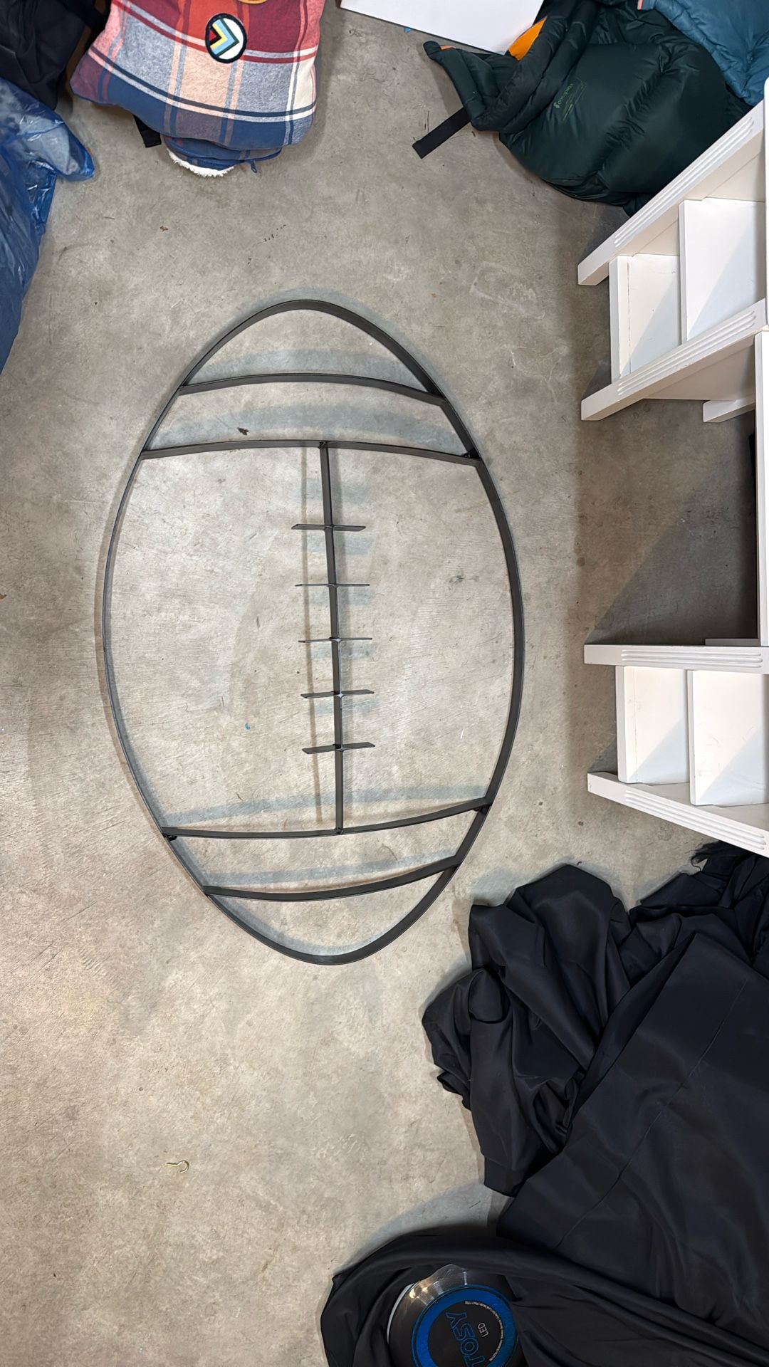 Kids Room Decor - Large Metal Football Wall Hanging