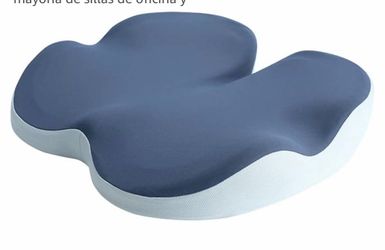 Cojín de asiento cómodo para adultos, cojines ortopédicos antideslizantes para silla de oficina y cojín de espuma viscoelástica para aliviar el dolor 