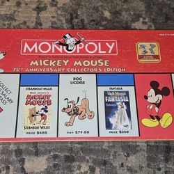 Mickey Mouse 75th Anniversary Collector's Edition Monopoly New Factory Sealed!!