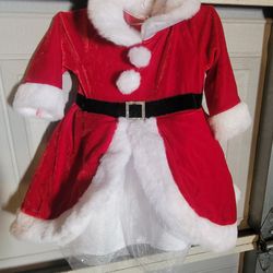 Blueberi Boulevard Baby Girls Santa Dress - Size 9M - Excellent Condition
