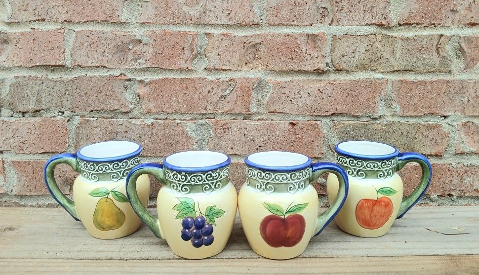 Certified International Florentine Mugs