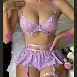 Purple Fairy Roleplay Costume Lingerie Bra Set S/M