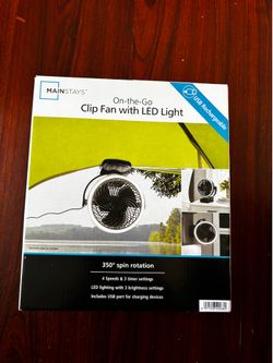 On the Go Clip Fan w/ LED light