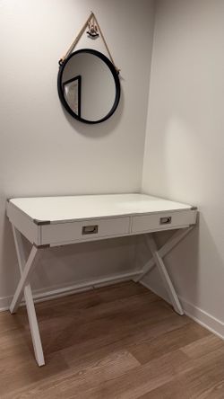 Retro style white desk