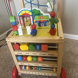 6 in 1 activity cube on wheels