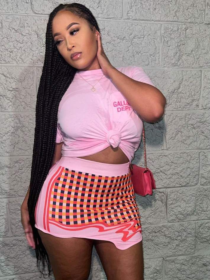 Pink Gallery Dept Skirt Set