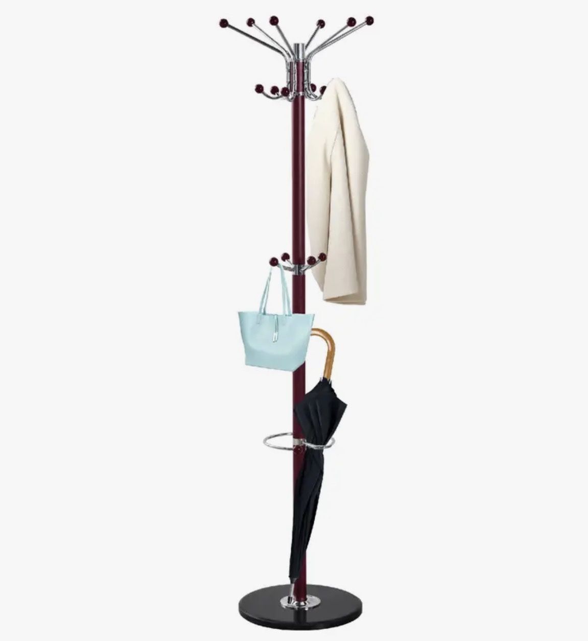 Coat Rack Freestanding with Marble Base