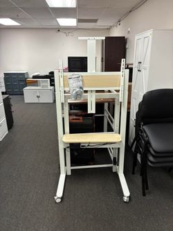 Skyzoo - Portable TV Stand on Wheels for 37"-86" TVs up to 154lbs, Adjustable Height Cart with Remote
