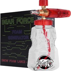 BEAR FORCE Pressure Washer Brass Foam Cannon Generator Snow Lance-1/4” Connector