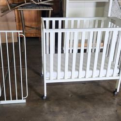 4 Piece Baby Room Bundle ,crib,high Chair, Salty Gate And Bookshelf 1250 OBO