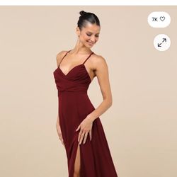 LULUS Wine Color Dress Size Small