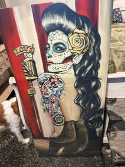 09 Gustavo Rimada Pin Up Girl Canvas
