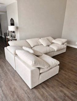 Classy White Sectional Sofa