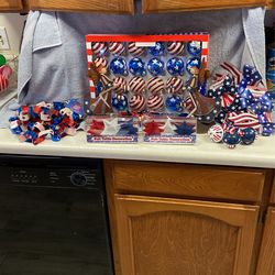 Fourth of July Decour ornaments candle stick holders Bealls