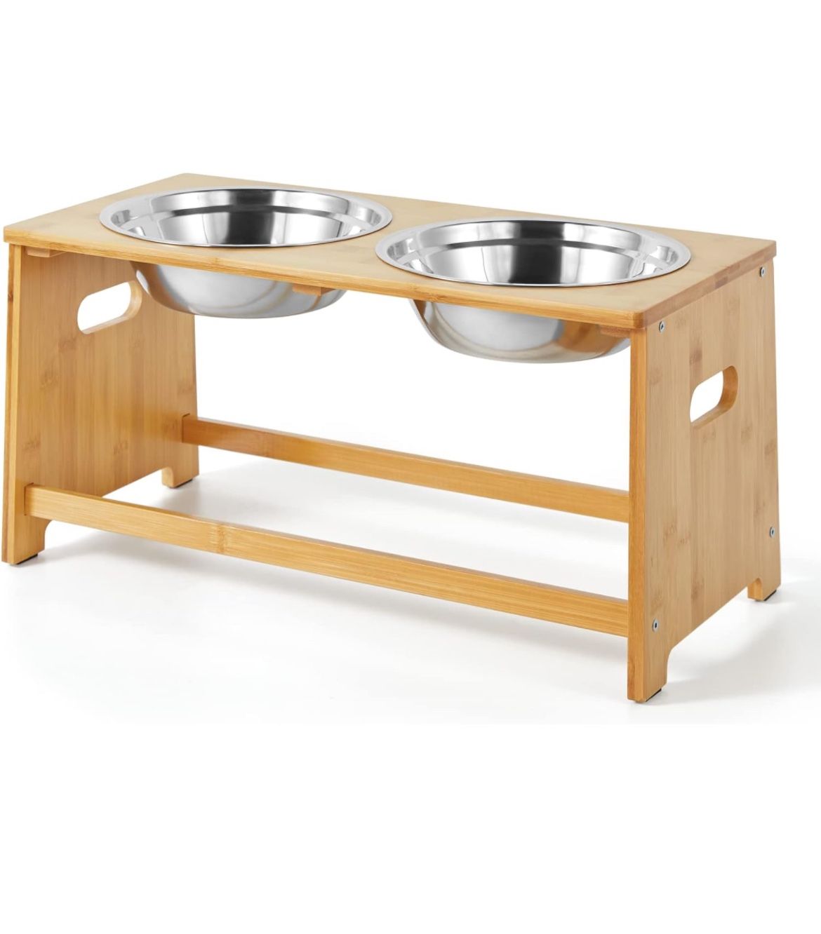 Brand new Dog Bowls,Raised Dog Bowl Stand,Bamboo Dog Food Water Bowls，Pet Feeder for Food and Water