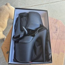 Pleaser Black Faux Leather Heels