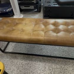Genuine Leather End Of Bed Bench- Retails Over $2500