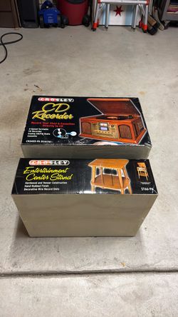 Crosley Record Cassette CD Player Radio Stereo with Matching Stand