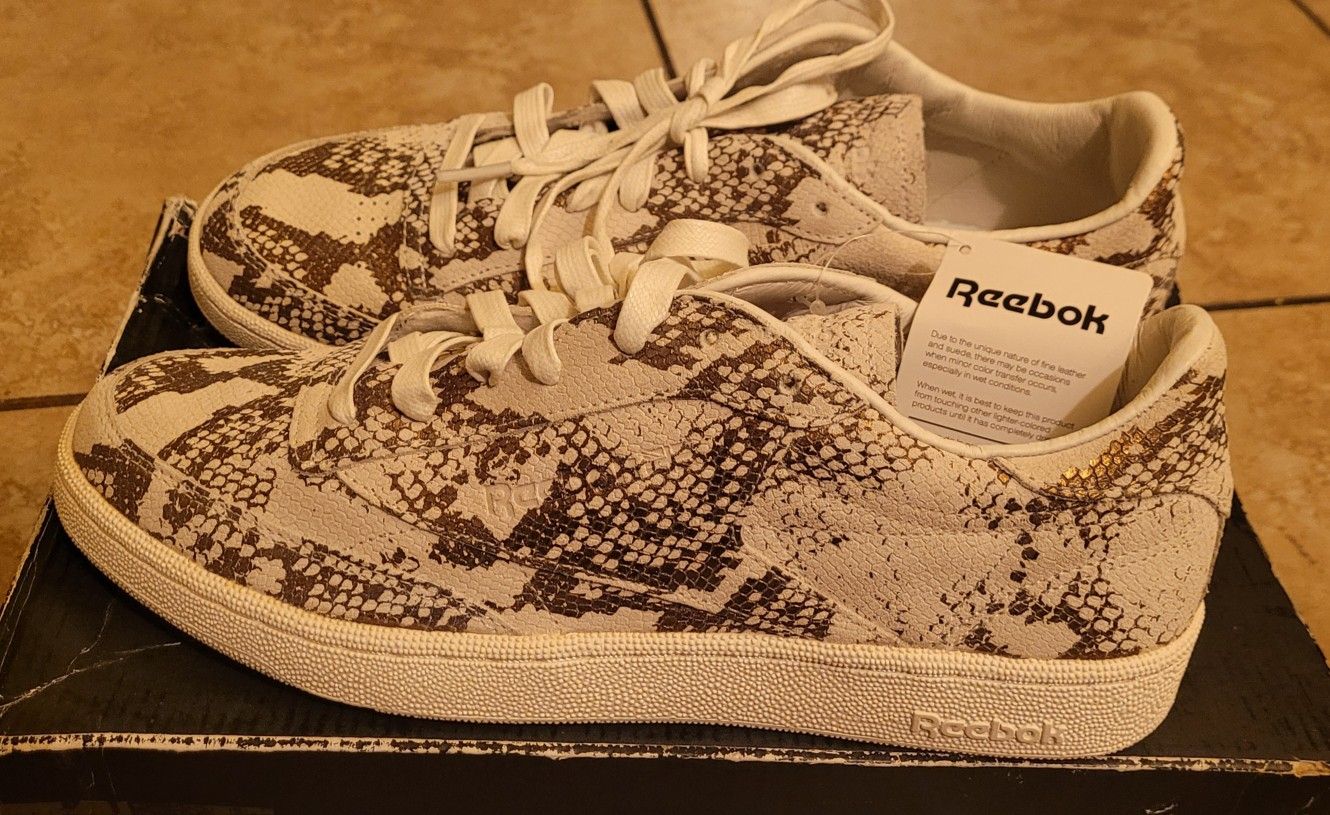 Reebok Snakeskin Leather Sneakers