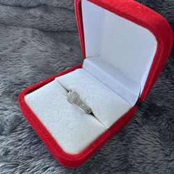 14K gold diamond engagement ring 