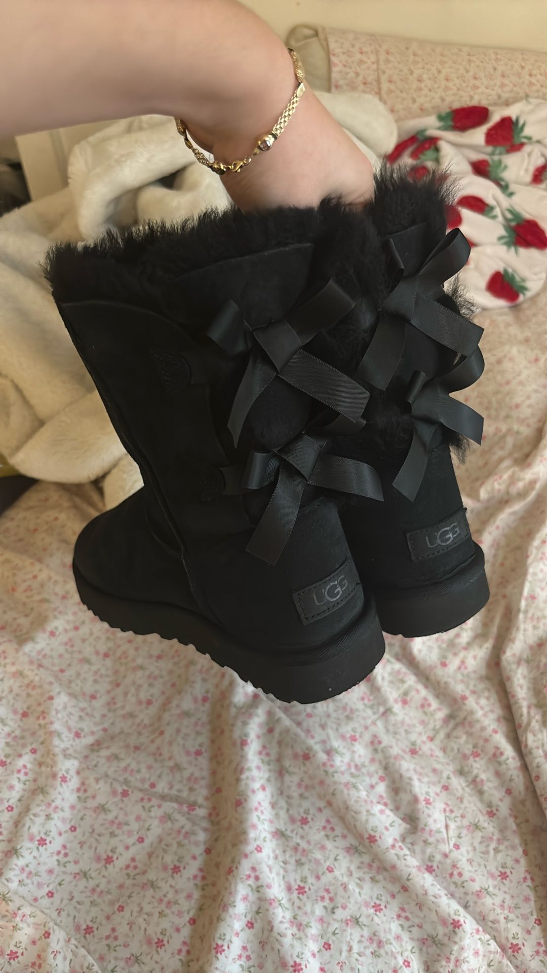 Black Ugg Bow Boots
