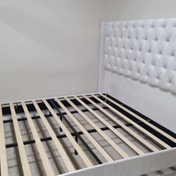 New King Bed Frame With 61.4 Inches Headboard.
