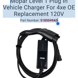 Mopar Level 1 Plug In Vehicle Charger For 4xe OE Replacement 120V Part Number: (contact info removed)AD