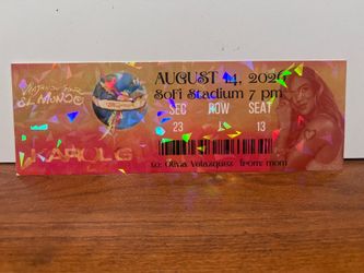 Karol G Custom Ticket