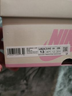 Air Jordan 1 Low OG SP Tropical Pink Travis Scott Size 13M