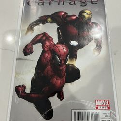 Carnage #1A, 1st Tavis 'Scorn' Nieves, Zeb Wells, Clayton Crain, Spider Man, Iron Man, 2010 NM