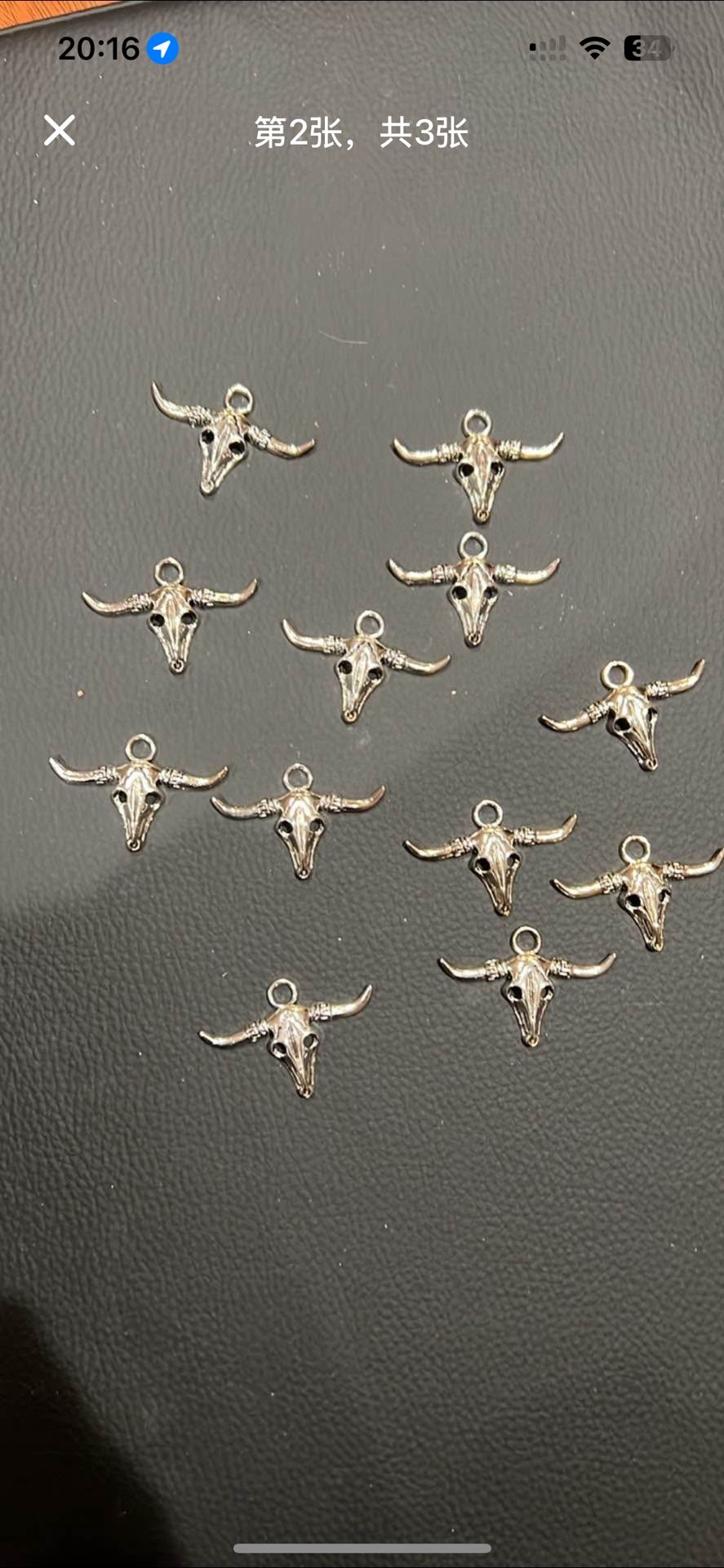 12pcs Alloy Bull Head Ornaments Tibetan Alloy Bull Head Pendant Antique Silver Western Bull Skull Or