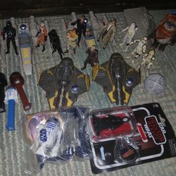 Star Wars Figures And Ships Lot For Sale