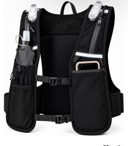 Black Running Hydration Vest Pack
