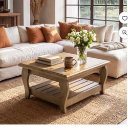 New Open Box 31" Square Brown 2-tier Coffee Table $85 firm
