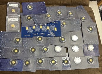 GOLD GOLD PURE 999. Coins And Bars 1gram And 1/2 Gram