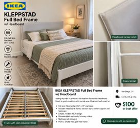 IKEA KLEPPSTAD Full Bed Frame w/ Headboard