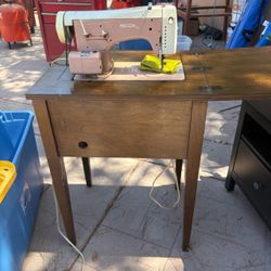 Necchi Sewing Machine with Cabinet