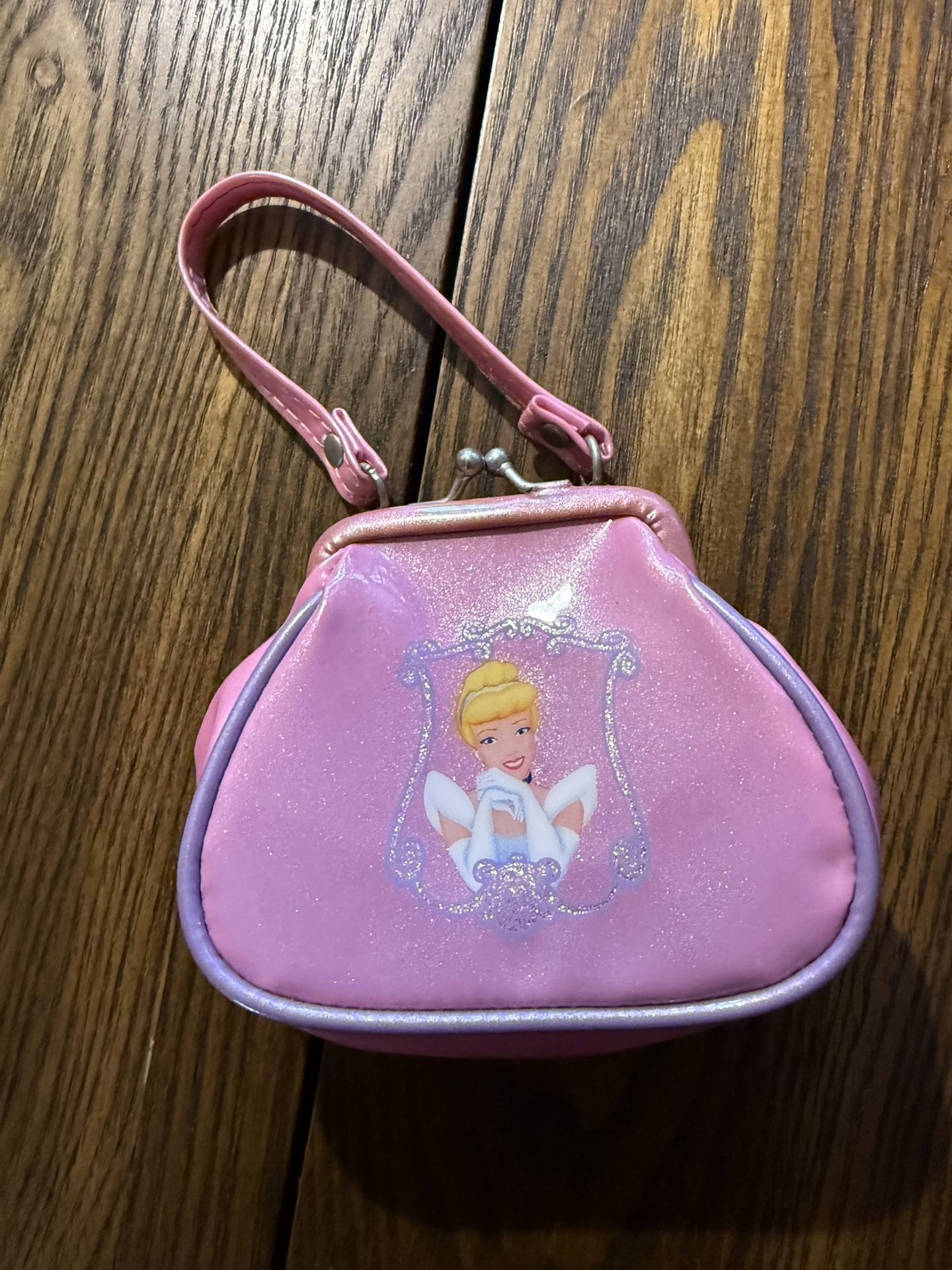 Cinderella Child’s Purse. Like New. Includes Vinyl Cinderella Figurine.