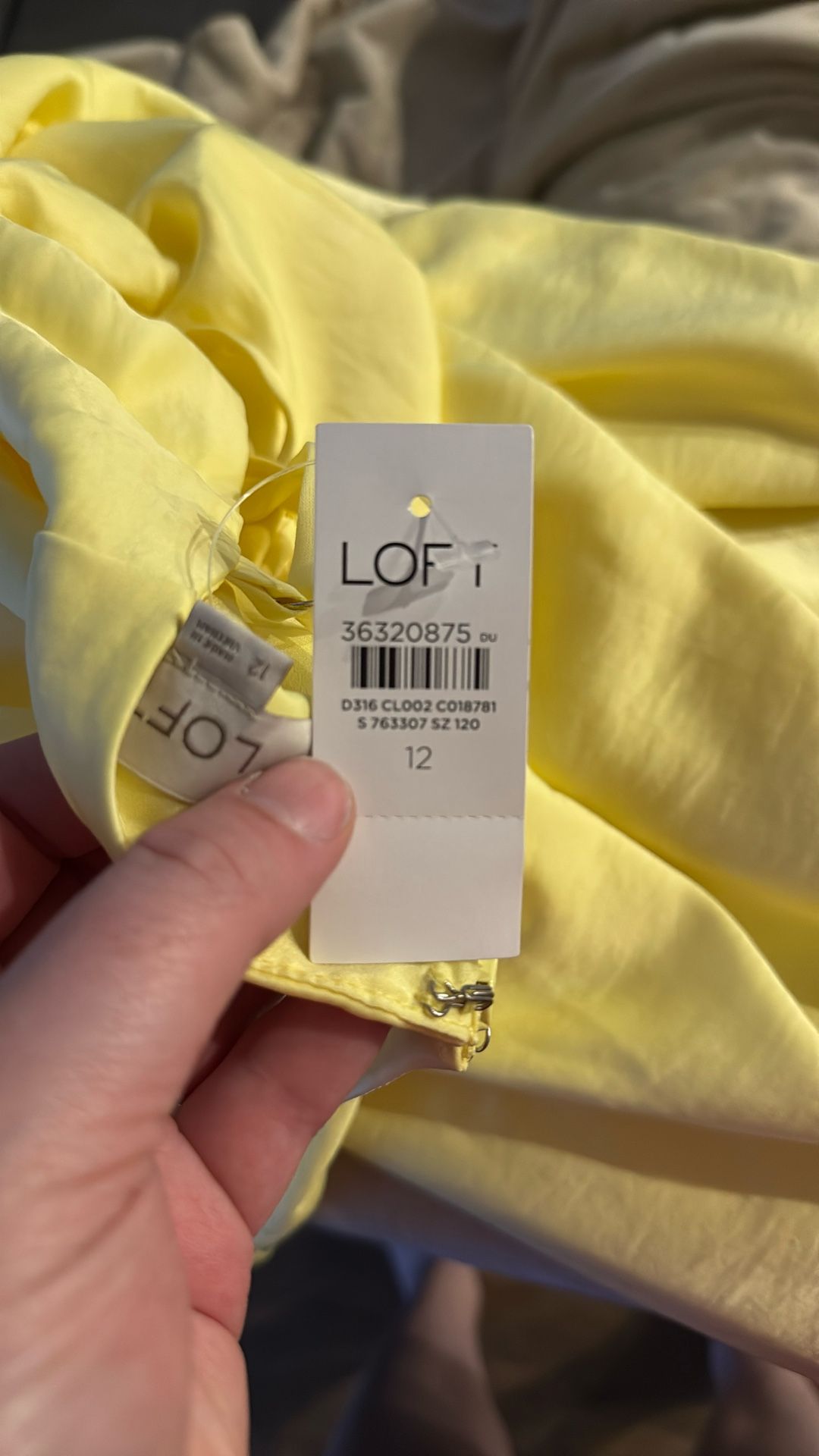 The Loft, Yellow Spaghetti Strap Midi Dress