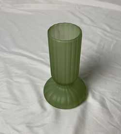 Green Ashland ribbed bud flower vase