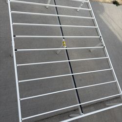 Full Size White Metal Bed Frame – Easy Assembly + Hardware Included