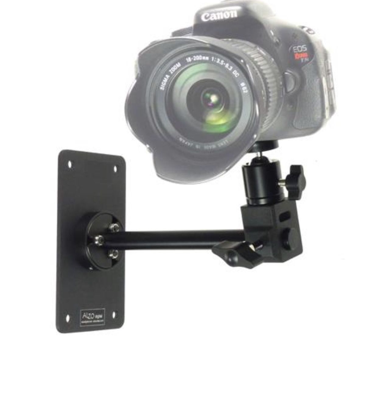 Alzo Digital Wall Mount with Ball Head for Camera, 6lbs Capacity, This sturdy all metal wall camera mount is designed to be installed on a flush wall