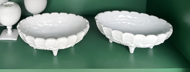 Milk Glass Fruit Bowls