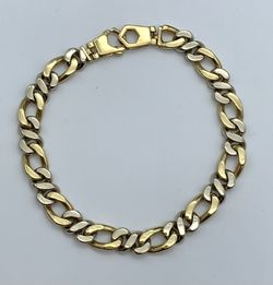 9" 8MM Mens gold bracelet #29951