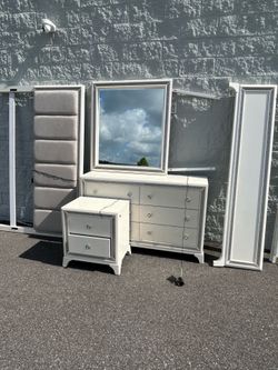 Gently used LED king bedroom set