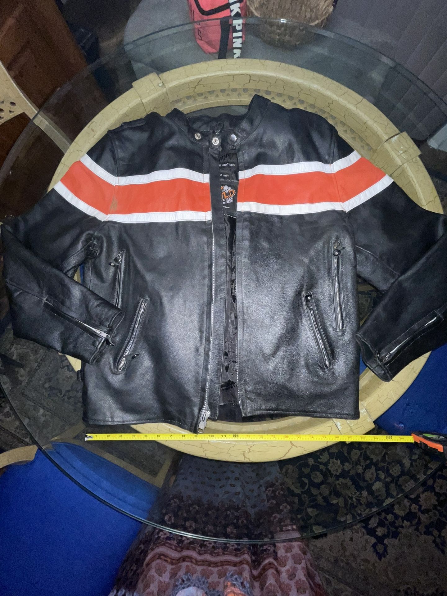 Leather Wild Wear Motorcycle Jacket Coat 